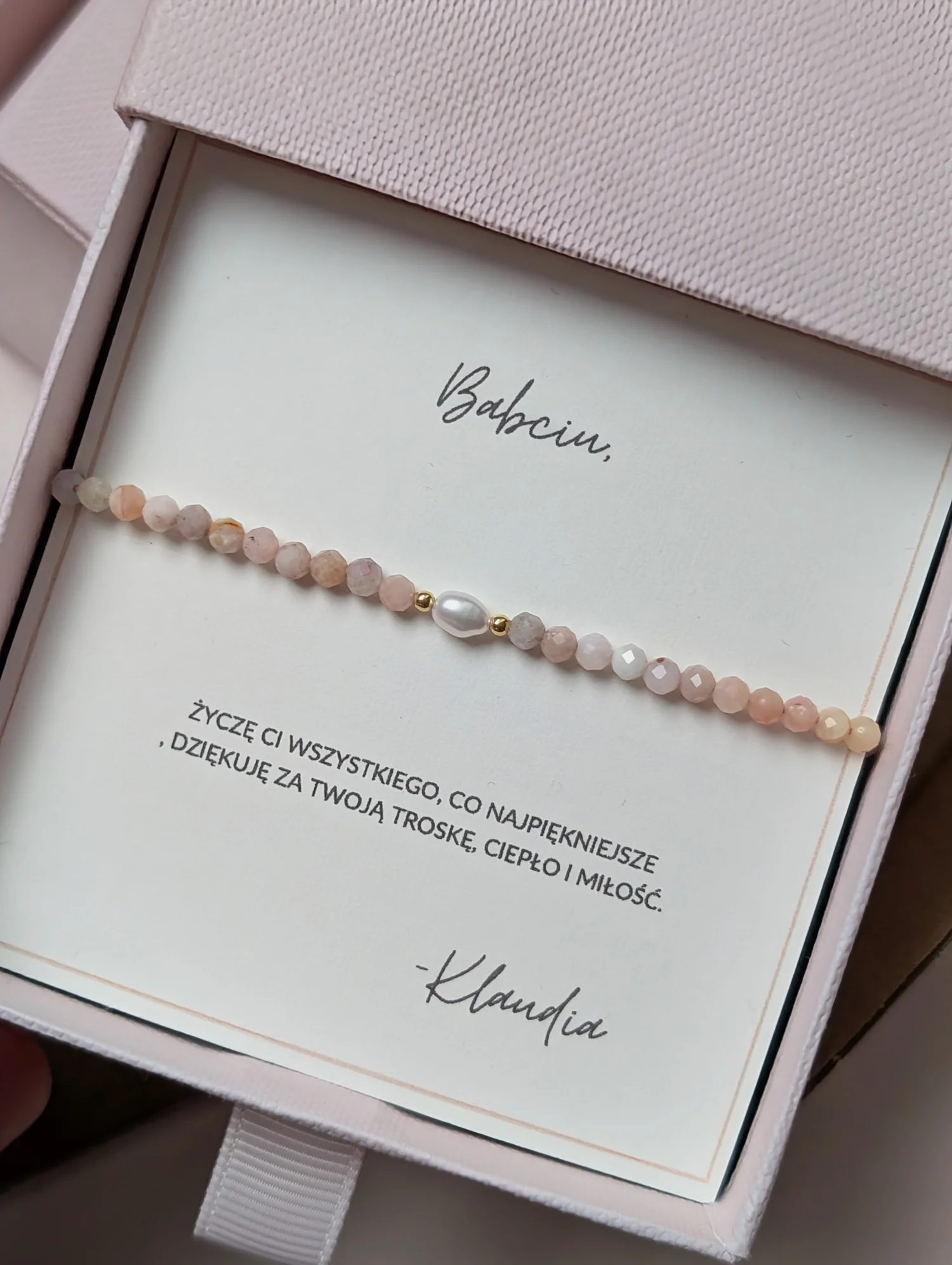 Bransoletka dla Babci z opalu