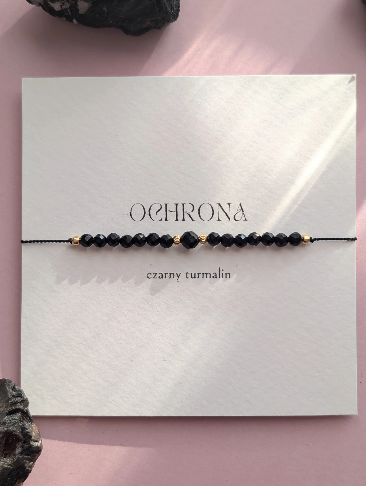 Bransoletka Ochrona z czarnego turmalinu